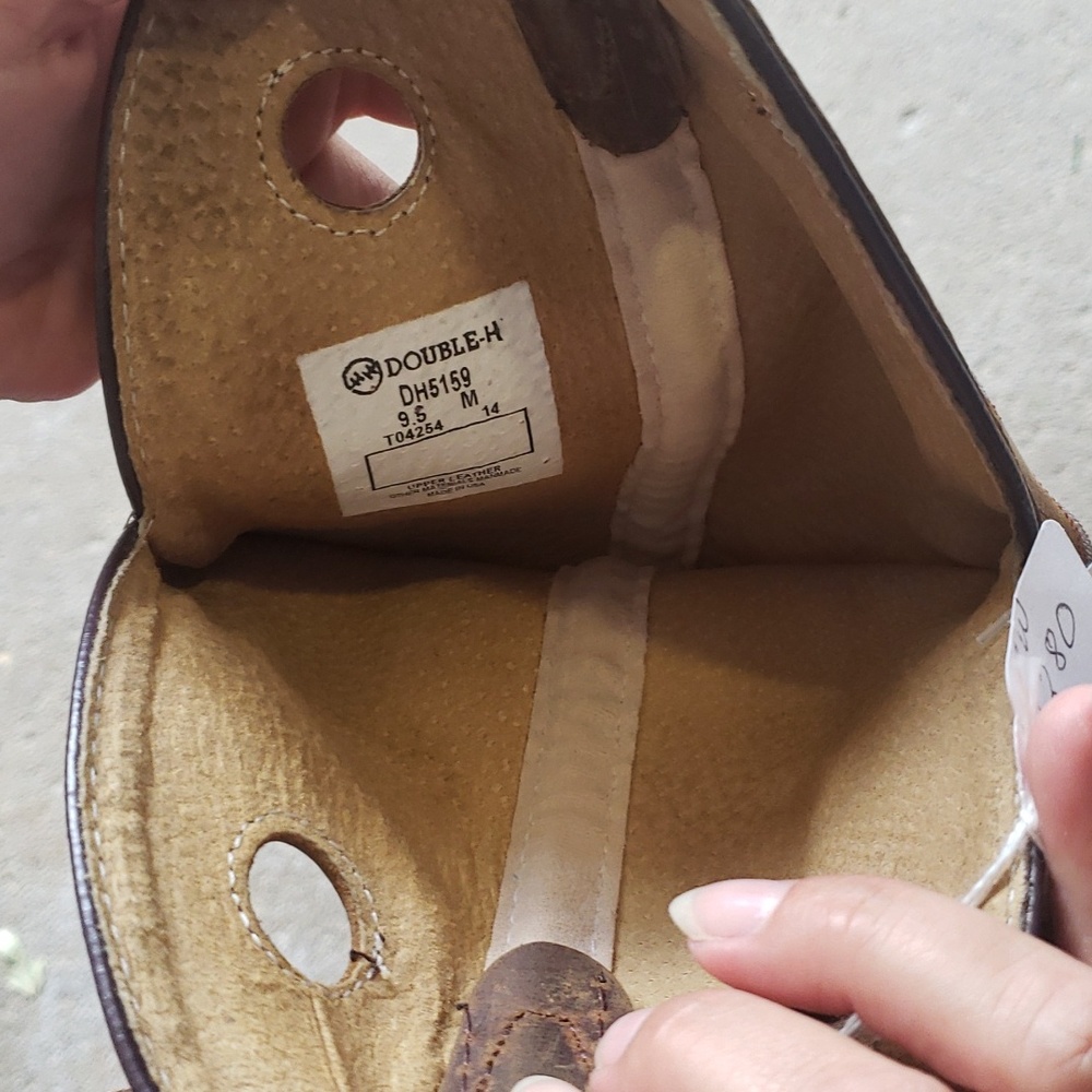 Women's 9.5 Double H Western Boots - Picture 3 of 3